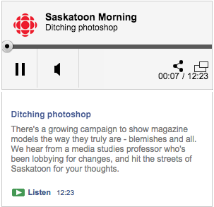 CBC Radio interview on Ditching Photoshop with Rebecca Hains
